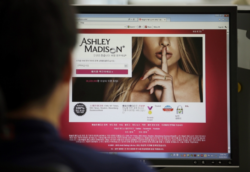 Stránky Ashley Madison.