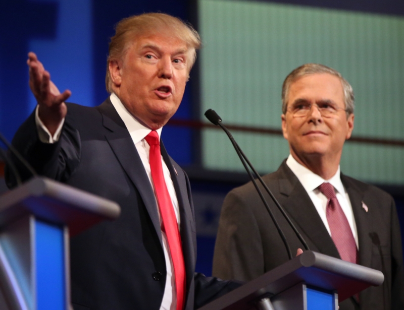 Donald Trump (republikáni) během prvních prezidentských debat.