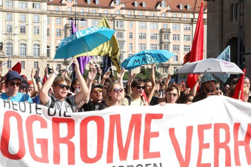 Demonstrace v Drážďanech, která proběhla před pár dny. Demonstrace v Drážďanech, která proběhla před pár dny.