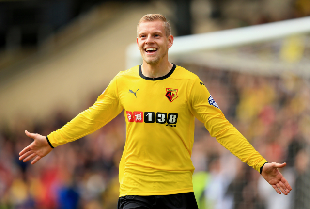 Matěj Vydra ještě v dresu Watfordu.