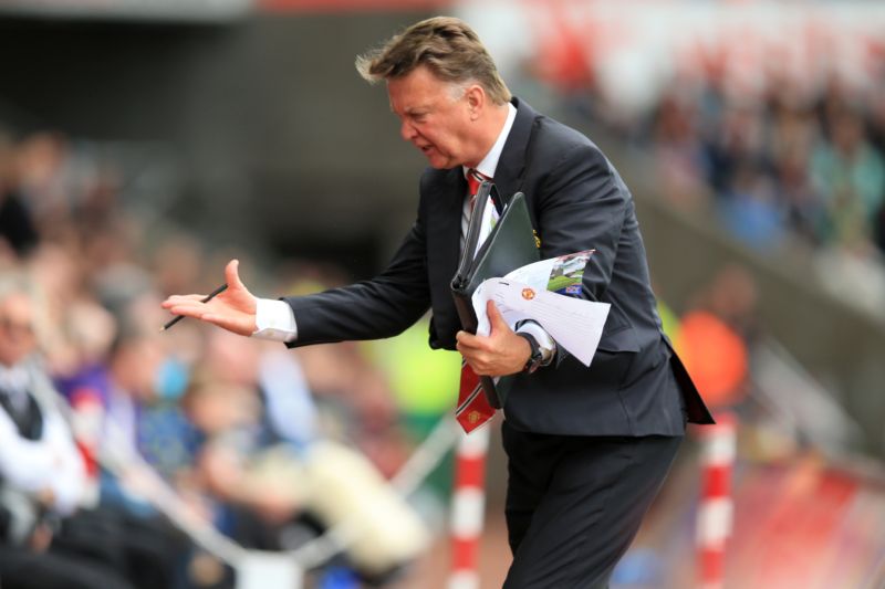 Trenér Louis Van Gaal.