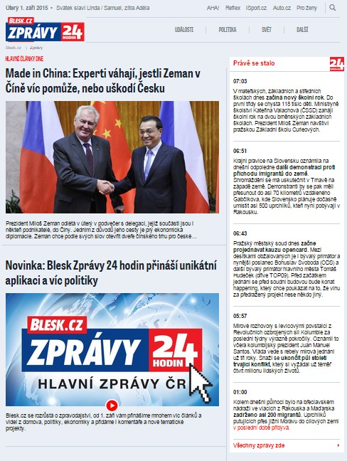 Náhled webového rozhraní (zdroj: Blesk).