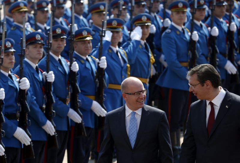 Premiéři Bohuslav Sobotka a Aleksandar Vučić. Premiéři Bohuslav Sobotka a Aleksandar Vučić.