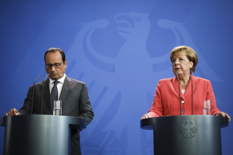 François Hollande a Angela Merkelová.