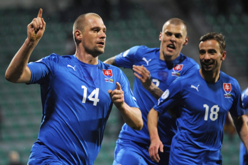 Slovenská gólová radost.