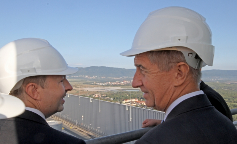 Richard Brabec a Andrej Babiš na čtvrteční návštěvě v Mostě.