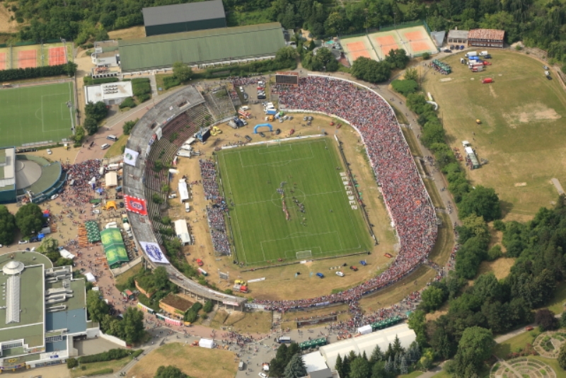 Fotbalový stadion Za Lužánkami.
