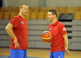 Lubomír Růžička a Pavel Beneš, asistenti české reprezentace.