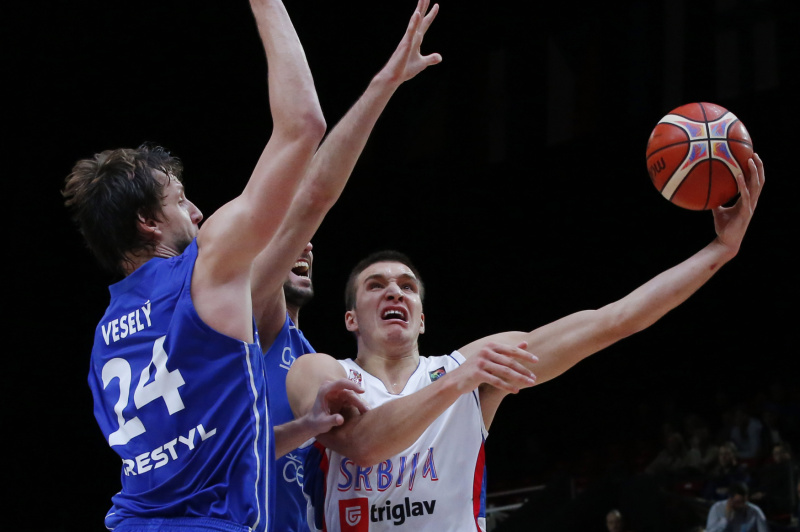 Jan Veselý v utkání proti Srbsku. Jan Veselý v utkání proti Srbsku.