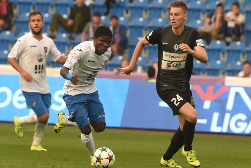 Utkání mezi Jabloncem a Baníkem Ostrava.