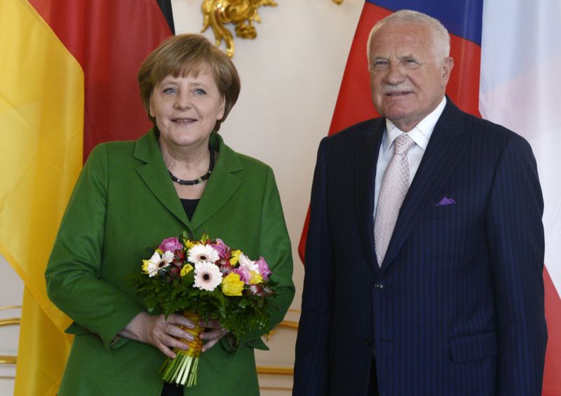 Angela Merkelová a Václav Klaus.