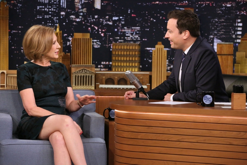Carly Fiorinová v Tonight Show Jimmyho Fallona.