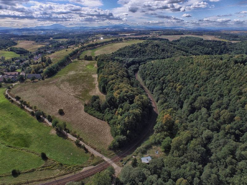 Krajina okolo Walbrzychu.