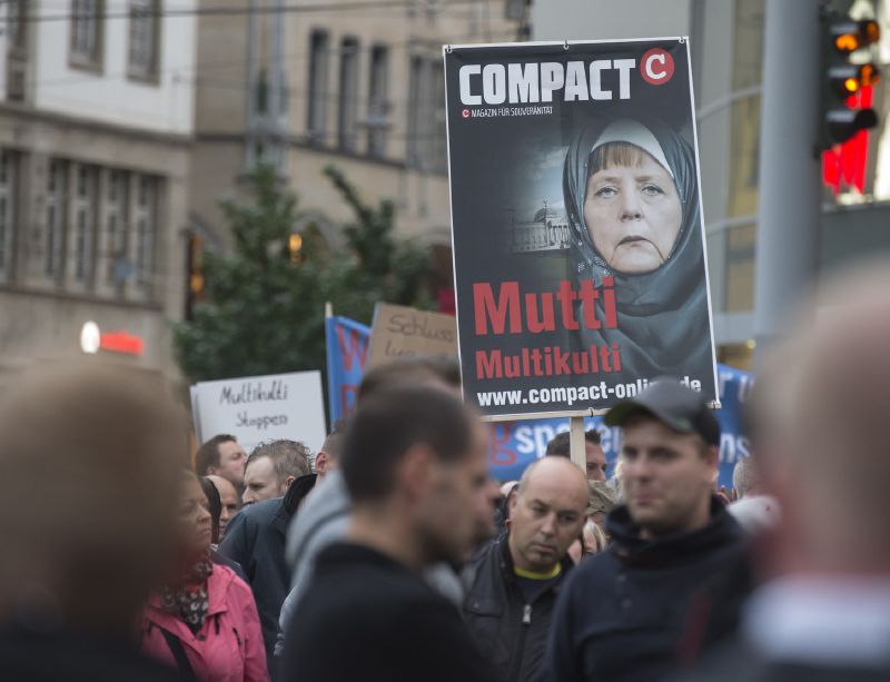 Demonstrace v německém Erfurtu.