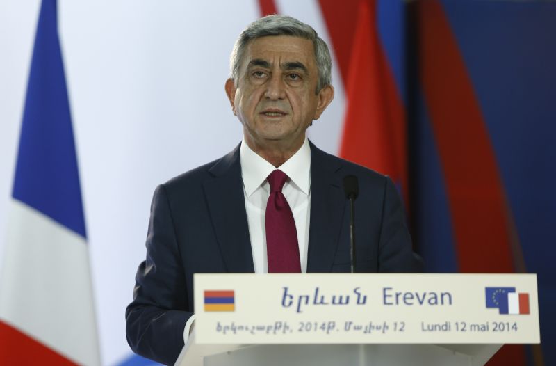 Arménský prezident Serž Sargsjan.