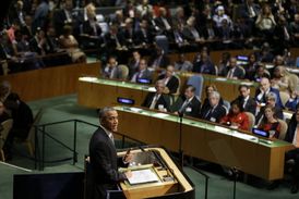 Barack Obama na zasedání Valného shromáždění OSN v New Yorku.