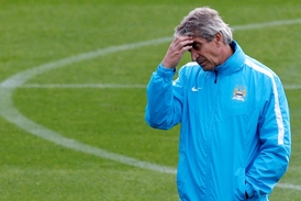 Trenér Manchesteru City Manuel Pellegrini.