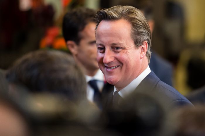Premiér David Cameron.