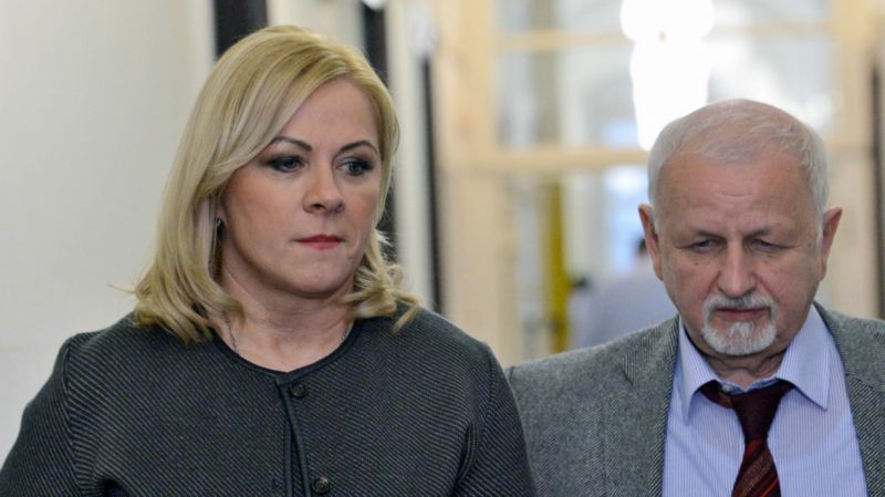 Jana Nečasová, dříve Nagyová, a její právní zástupce Eduard Bruna.