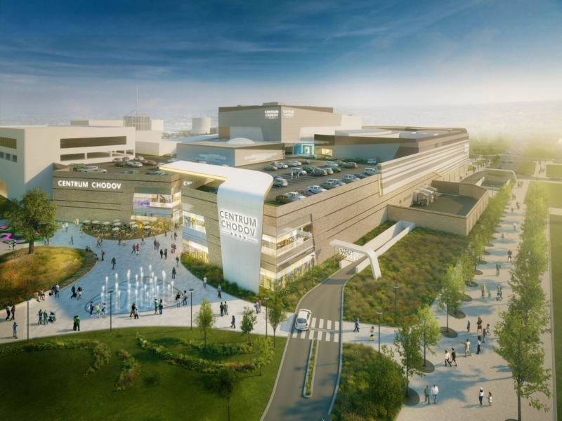Vlastník nákupního Centra Chodov investuje do jeho rozšíření a modernizace 4,5 miliardy korun (165 milionů eur). Nové rozšířené centrum (na vizualizaci) se má otevřít na podzim roku 2017. Vlastník nákupního Centra Chodov investuje do jeho rozšíření a modernizace 4,5 miliardy korun (165 milionů eur). Nové rozšířené centrum (na vizualizaci) se má otevřít na podzim roku 2017.