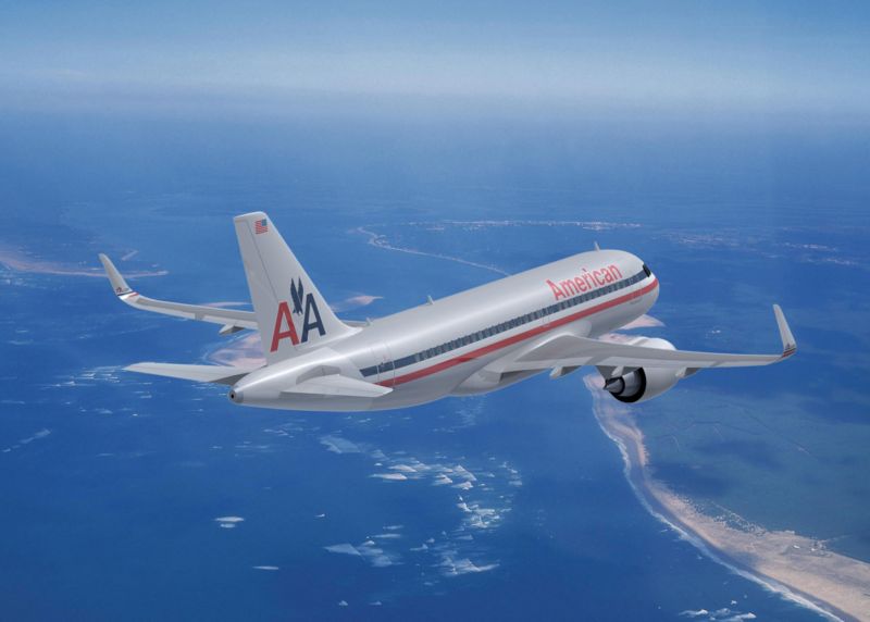 Airbus American Airlines (ilustrační foto). Airbus American Airlines (ilustrační foto).