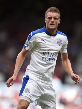 Jamie Vardy v dresu Foxes.