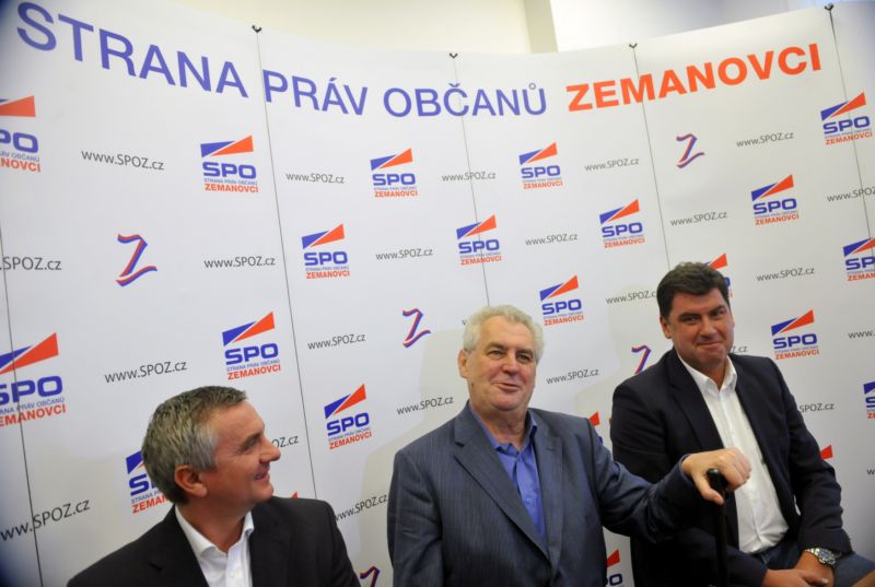 Miloš Zeman a Martin Nejedlý (vpravo).