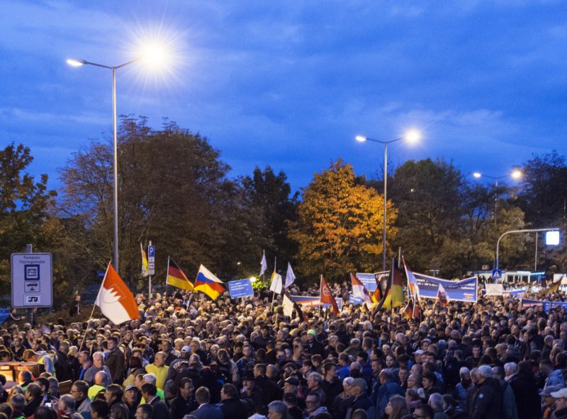 Středeční demonstrace v Erfurtu. Středeční demonstrace v Erfurtu.