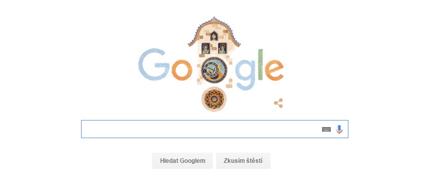 Orloj na stránkách Googlu.