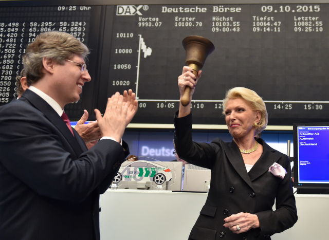 Miliardář Georg Schaeffler na burze.