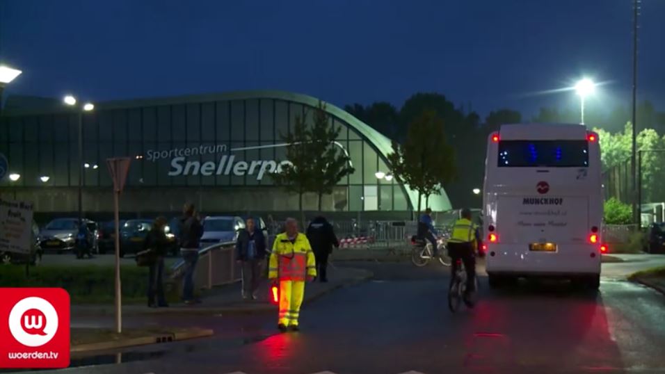 Napadené sportovní centrum ve Woerdenu.