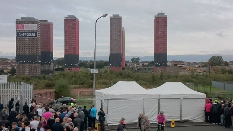 Red Road Flats před demolicí.