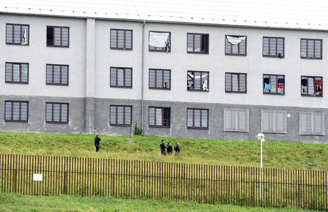 Utečenecký tábor pro migranty ve Vyšních Lhotách na Frýdecko-Místecku.