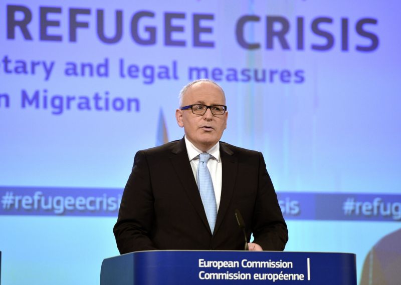 Místopředseda Evropské komise Frans Timmermans není spokojen s financováním programů na pomoc uprchlíkům.