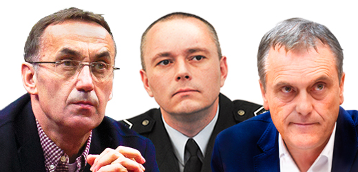 Zleva Ivan Kyselý, Karel Kadlec a Jiří Rozbořil.