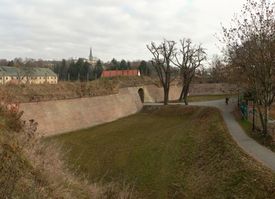 Zrekonstruovaná Korunní hradba, Olomouc.