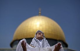 Palestinka na Chrámové hoře.