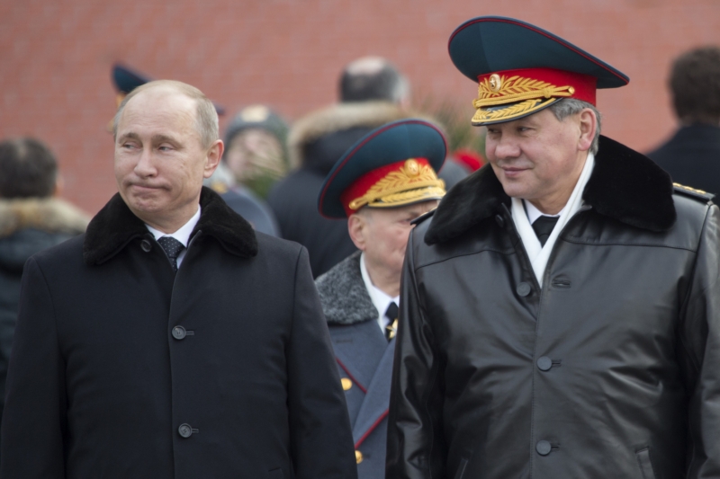 Ruský prezident Vladimir Putin a ruský ministr obrany Sergej Šojgu.