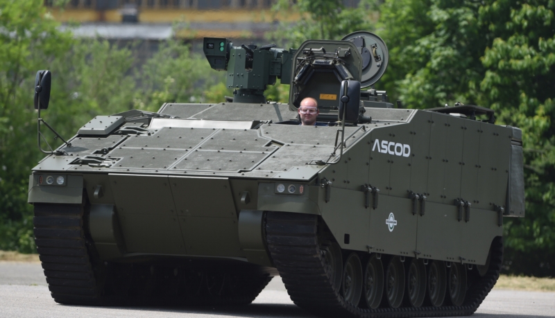 Obrněné vozidlo ASCOD se zbraňovou stanicí Minisamson MK II (ilustrační foto).