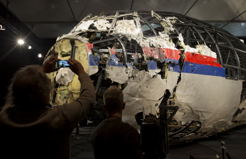 Rekonstrukce havarovaného letounu MH17.