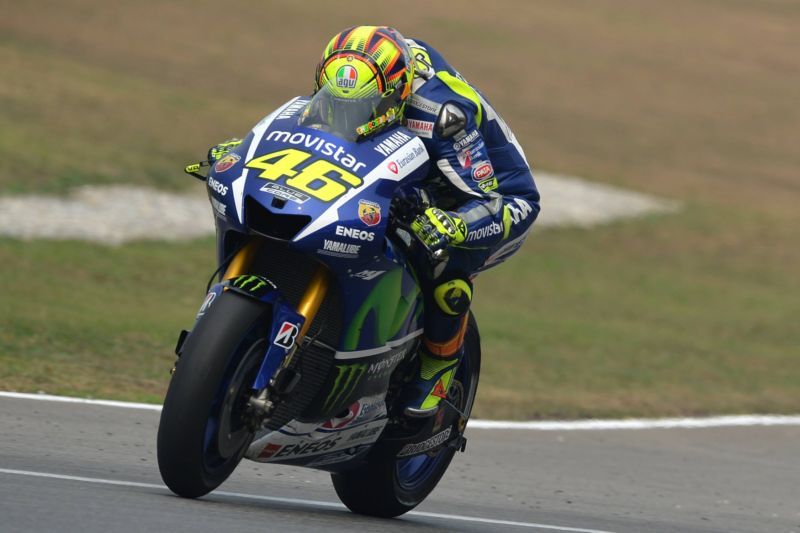 Legendární Valentino Rossi na motorce. 