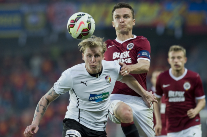 Plzeňský František Rajtoral a sparťan David Lafata.