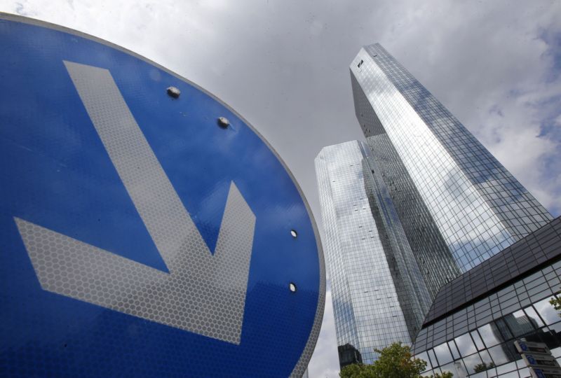 Hlavní budova Deutsche Bank ve Frankfurtu.