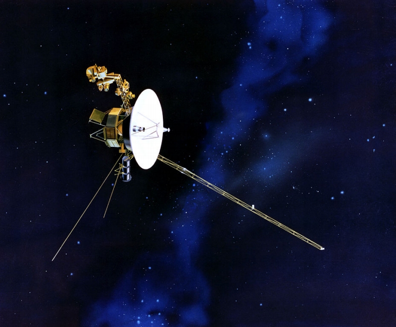 Voyger 1 jak si ho představoval ilustrátor NASA.