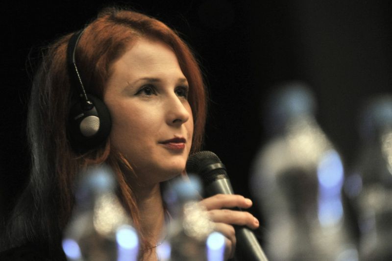 Členka ruské punkové skupiny Pussy riot Marija Aljochinová v Jihlavě.