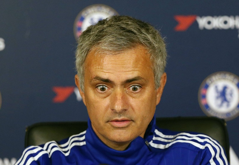 José Mourinho na tiskové konferenci.