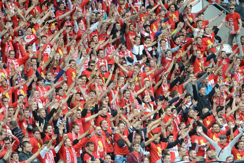 Fanoušci pražské Slavie. Fanoušci pražské Slavie.