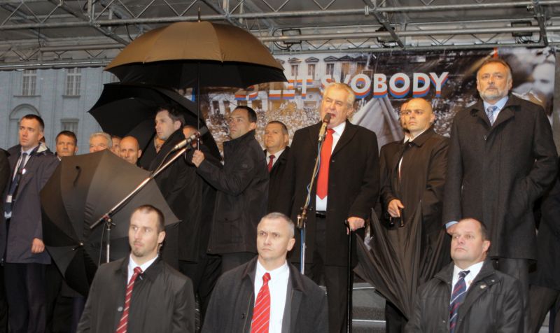 Prezident Miloš Zeman na pražském Albertově v loňském roce.