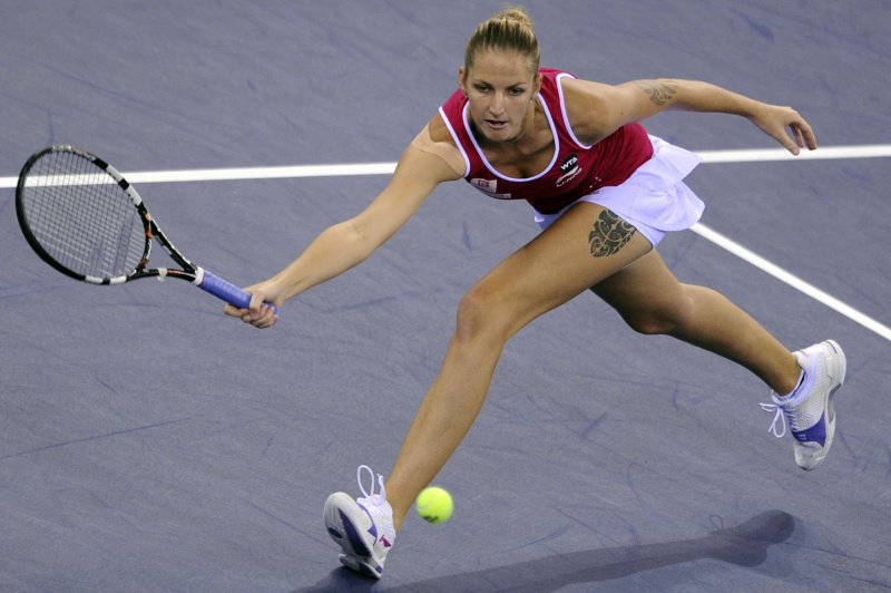 Karolína Plíšková na turnaji WTA Elite Trophy.