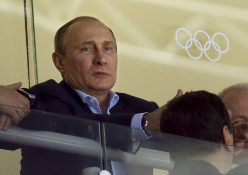 Ruský prezident Vladimir Putin na Olympijských hrách v Soči v roce 2014.